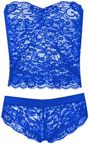 Levance Women Sexy Lace Crop Top Underwear Lingerie Set Babydoll Bodysuit Sleepwear