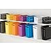 iDesign Una Rectangular Trash Handles, Waste Basket Garbage Can for Bathroom, Bedroom, Home Office, Dorm, College, 10
