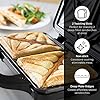 Tower T27013 Deep Fill Sanwich Maker with Extra Deep and Easy to Clean Non-Stick Ceramic Plates, Automatic Temperature…