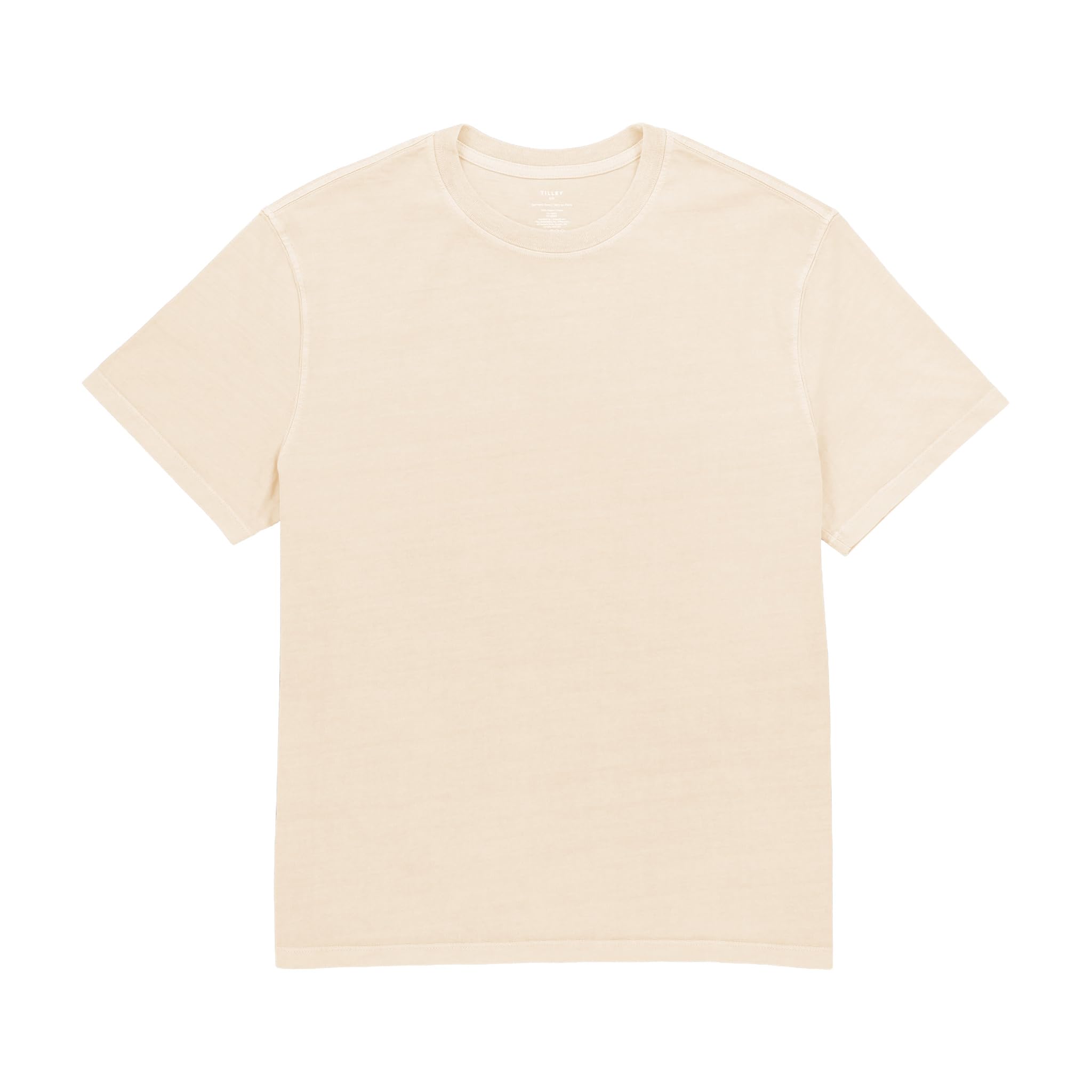 Mid-Weight Sun Washed Tee, Made in USA, Stone, Medium