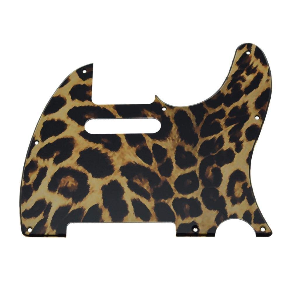 Dopro 8 Hole Tele Guitar 3D Printed plastic pickguard Scratch Plate for USA/Mexican FD Telecaster Leopard Stripe — image 1