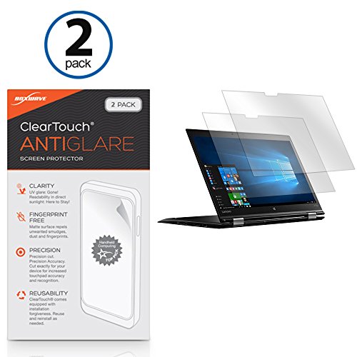Lenovo Thinkpad X1 Yoga Screen Protector, BoxWave [ClearTouch Anti-Glare (2-Pack)] Anti-Fingerprint Matte Film Skin for Lenovo Thinkpad X1 Yoga