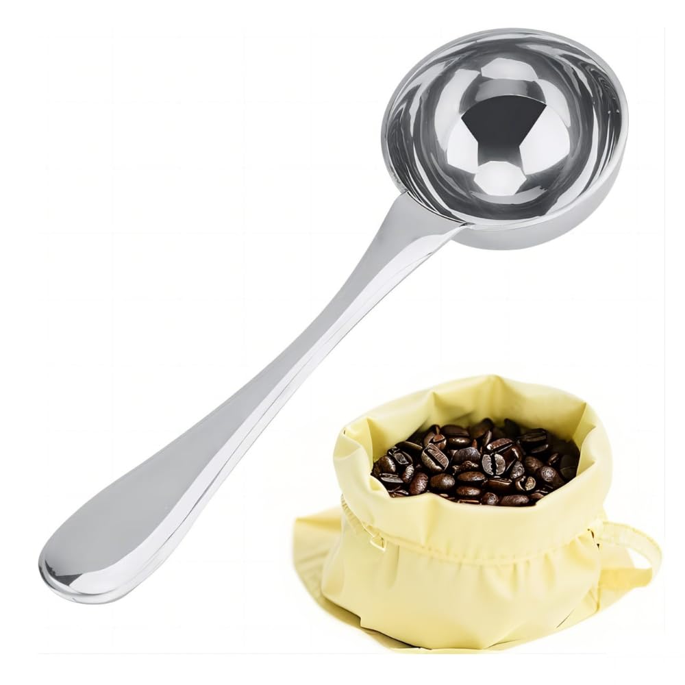 VIFERR Coffee Measuring 15ML Spoon Stainless Steel Long Handled Tea Coffee Measuring Spoon Scoop Tablespoon Kitchen Utensil for Ground Coffee, Loose Tea,Milk Brewin and Powder