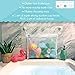 Bath Toy Organizer Includes Suction Cup Hooks and Adhesive Hooks and Tub Toy Mesh Bag White
