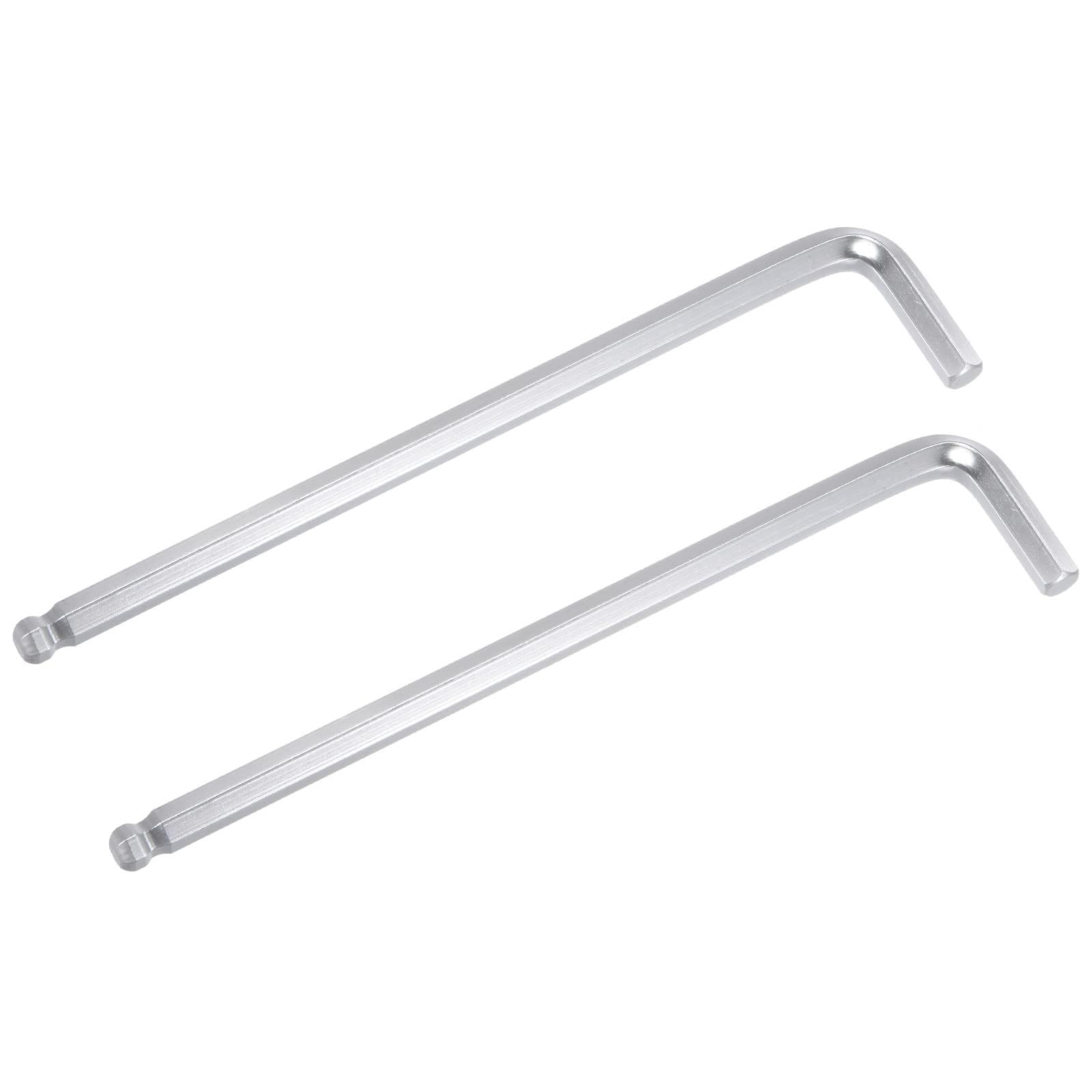 Unifizz 3/8" Ball End Hex Key Wrench, L Shaped Long Arm 40Cr Allen Wrench Repairing Tool, SAE 2 Pcs