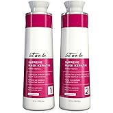 Let Me Be Keratin Hair Kit – Progressive Supreme Mask & Deep Cleansing Shampoo 2x1L (33.8 fl oz) – Frizz Control, Intense Shine – Professional Smoothing System for All Hair Types
