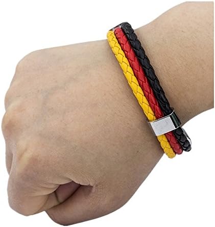 Yuchoi Unisex Germany Wristband Bracelet Weave for Word Cup