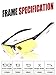 Soxick Mens HD Metal Polarized Night Driving Glasses Sports Sunglasses