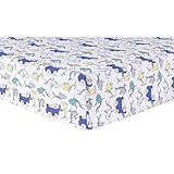 Trend Lab Dr. Seuss New Fish Crib Sheet, Blue, Green and Gray