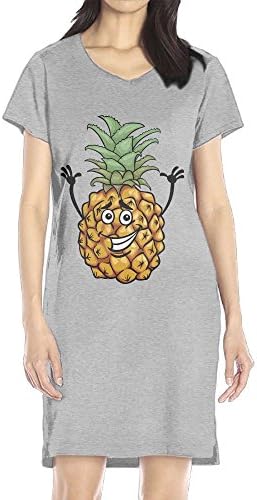 Hoeless Sweet Pineapple Women's Short Sleeve Casual T-Shirt Dress MAsh