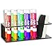 MyGift Whiteboard Supply Storage, 10-Slot Black Acrylic Dry Erase Marker and Eraser Holder, Wall Mounted Office Accessories Organizer Storage Rack