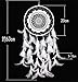 Yansanido White Laces Dream catcher Handmade Traditional White Beaded and Feathers with White Lace Approx 7.8