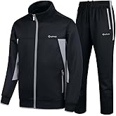 Guanzizai Men's Casual Tracksuit Long Sleeve Sweatsuit Athletic Set Full Zip Running Jogging Sports Jacket and Pants