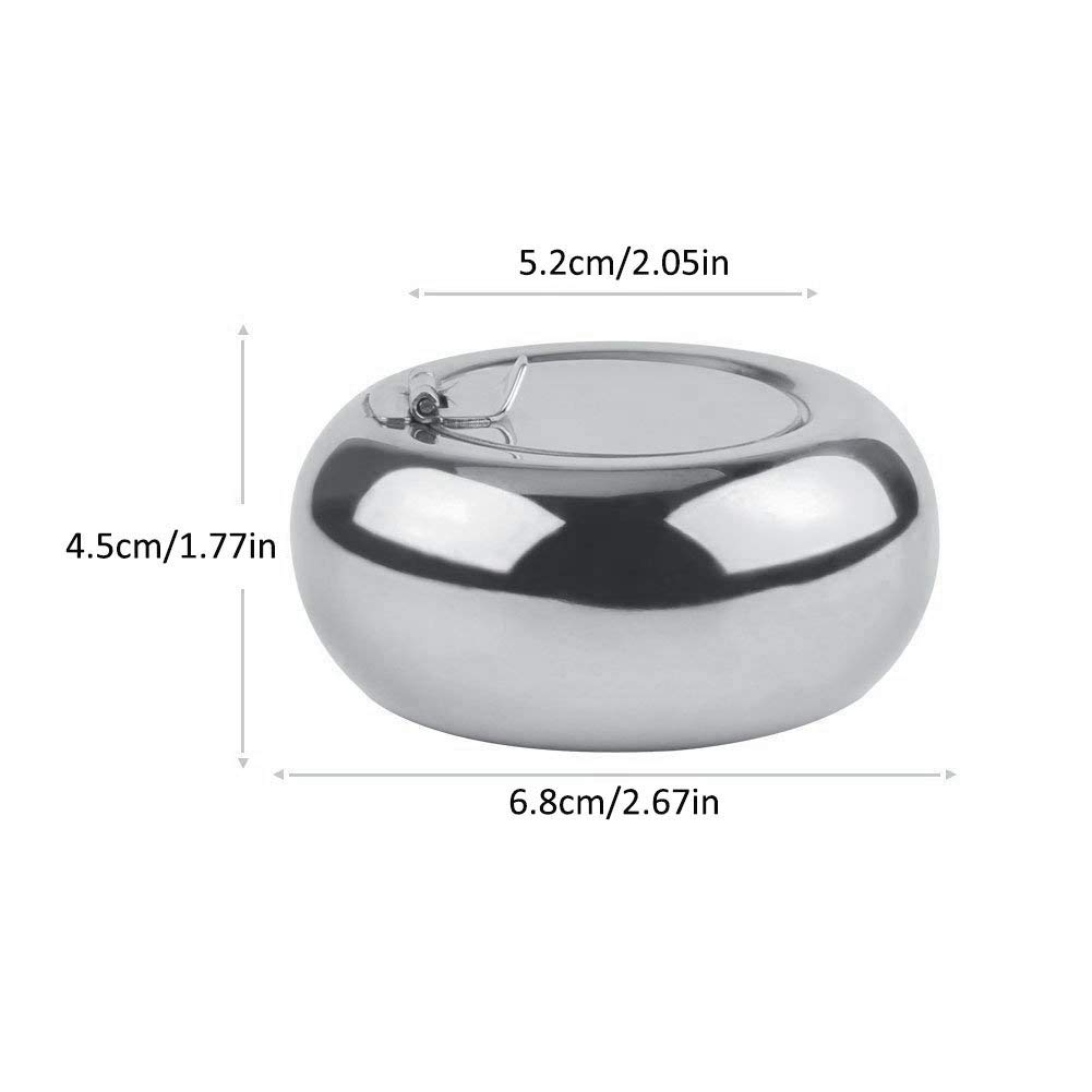 Ciaoed Stainless Steel Ashtray with Lid&Ciagarette Holder for Outdoor or Indoor