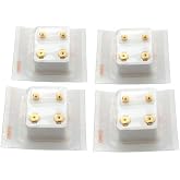 Studex 24K Gold Earrings Plated Ball Stud Piercing Jewelry, Pack of 4 Pairs