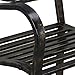 Topeakmart Porch Rocking Chair Sturdy Patio Metal Porch Rocker Porch Seat Deck Outdoor Backyard Patio Bench Bronze