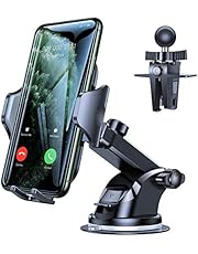 VICSEED Car Phone Mount, [Thick Case & Big Phones Friendly] Long Arm Suction Cup Phone Holder for Car Dashboard Windshield Air Vent Hands Free Clip Cell Phone Holder Compatible with All Mobile Phones