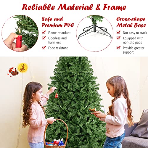 Goplus 9ft Artificial Christmas Tree, Premium Hinged Spruce Full Tree
