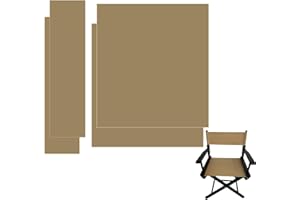 TBACW 2 Set (4pcs) 18''L X 15''W Directors Chair Canvas Replacement Covers Kit for Directors Chairs,Movie Chair Replacement Canvas Seat and Back Oxford Cloth Cover for Home -No Wooden Frame (Beige)