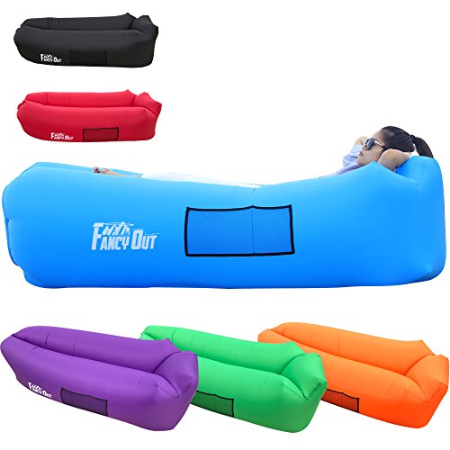 FancyOut Fast Inflatable Pouch Couch Lounge bag Air Sofa Hammock Durable Ripstop Nylon Waterproof Pool Floats Ideal for Indoor or Outdoor Hangout or Camping Hiking Picnics & Music Festivals