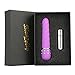 Waterproof Female Multi-Speed Purple Vibrating Dildo with Mini Bullet Vibrator as Bonus