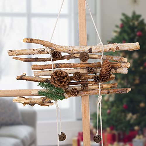 JOHOUSE 50PCS Natural Pinecones, Pinecone Ornaments Decorative Pinecones Assortment for Fall Winter Christmas Bowl Fillers