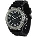 Geneva Platinum Women's 6886.Black Black Silicone Quartz Watch with Black Dial