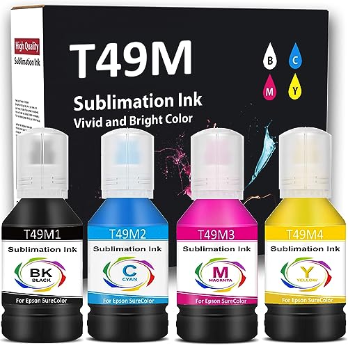 4x140ml T49M Autofill Sublimation Ink Compatible