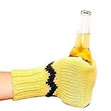 Suzy Kuzy Beer Mitt (OFFICIAL) - Knit Beer Mitt :: Yellow / Black