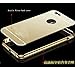 iPhone 5C Case, Silverback(TM) Luxury Metal Air Aluminum Bumper Detachable + Mirror Hard Back Case 2 in 1 Cover Ultra-Thin Frame for Apple iPhone 5C -Gold
