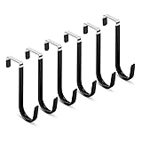 Over The Door Hook - 6 Pack Single Hooks Hanger
