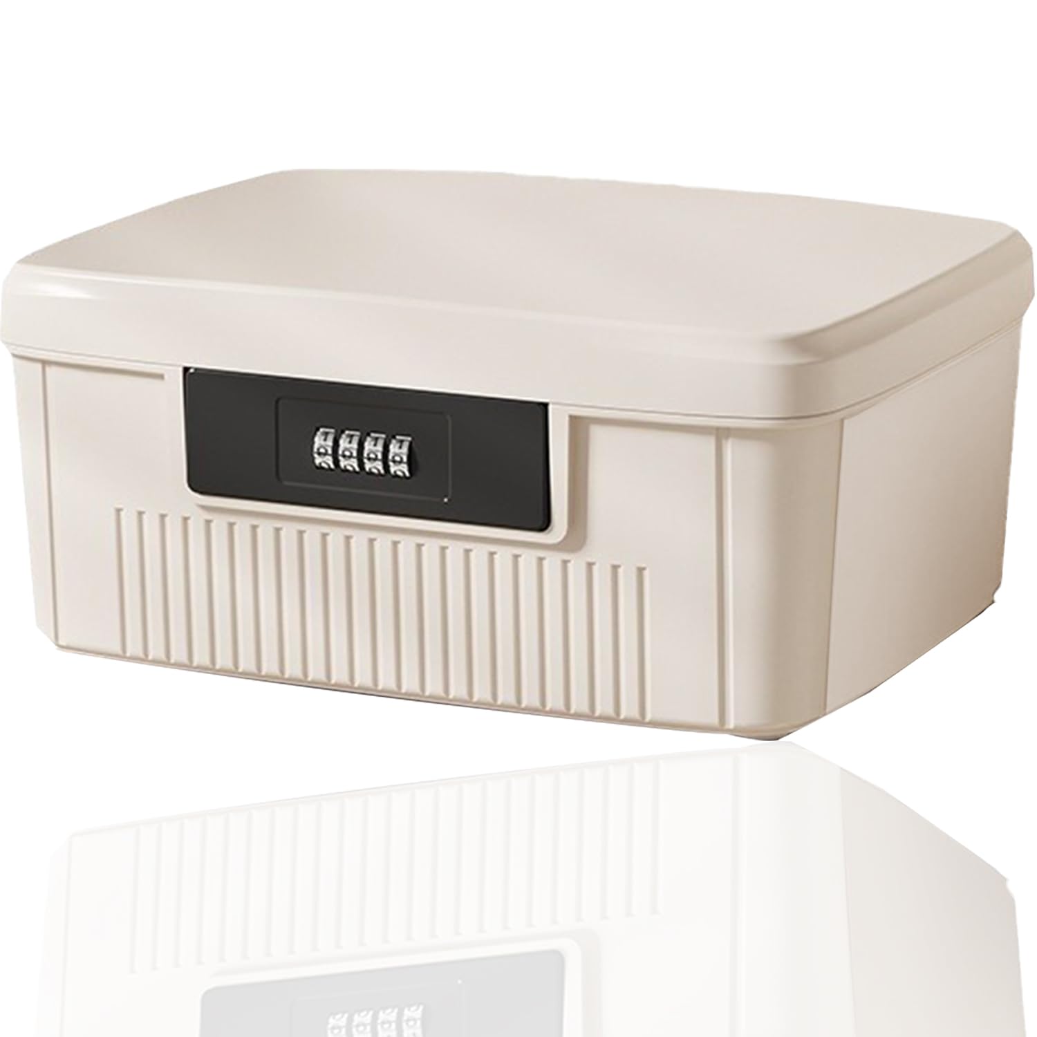 Cream Colour Medicine Organiser - Double Layers Multi Grid First Aid Box with Lid (9L)