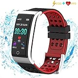 Fitness Tracker, Armo ECG&PPG Heart Rate Monitor Watch Color Screen, IP68 Waterproof, Step Counter, Calorie Counter, Sleep Monitor, Pedometer, Smart Watch Kids Women Men