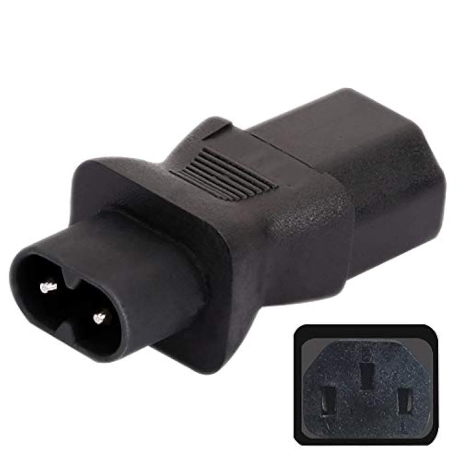 Aofan IEC 320 C8 Male to C13 Female Straight Plug Converter AC125V 10A/AC250V 2.5A