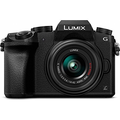 Panasonic-LUMIX-G7-Interchangeable-Lens-4K-Black-DSLM-Camera-with-14-42mm-Lens-64GB-SDXC-Memory-Card-Gadget-Bag-52mm-Filter-Kit-Flash-Microfiber-Cloth-Card-Reader-Mini-Tripod-More