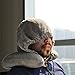 Hoodie Travel Pillow - Airplane Neck Pillow with Music Earbuds - Washable, Detachable, with Carry Bag