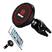 MUniqe Universal Magnetic Mini Air Vent Car Mount Holder Cradle,Suitable for iPhone X 8/7/7Plus/6s/6Plus/5S, Galaxy S5/S6/S7/S8, Google Nexus, LG, Huawei and More Smartphone (Black)