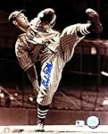 BOB FELLER AUTOGRAPHED 8X10 PHOTO CLEVELAND INDIANS MCS HOLO STOCK #60523