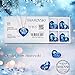 Alantyer Austrian Blue Crystal I Love You Forever Double Heart Princess Pendant Necklace 14K White Gold Plated Chain Necklace for Women Girls Silver Romantic Jewelry Gift 18''