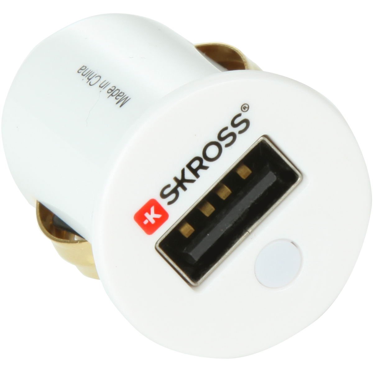 Skross Midget USB Car Charger 2.0, USB Car Charger for Charging all your Devices, Designed in Switzerland, 2.900608 White