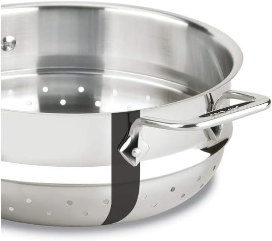 All-Clad E414S564 Stainless Steel Steamer Cookware, 5-Quart, Silver -: Kitchen & Dining