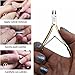 Rui Smiths Professional Cuticle Nippers, Gold-Plated Carbon Steel, French Handle, Double Spring, 6mm Jaw (Full Jaw)