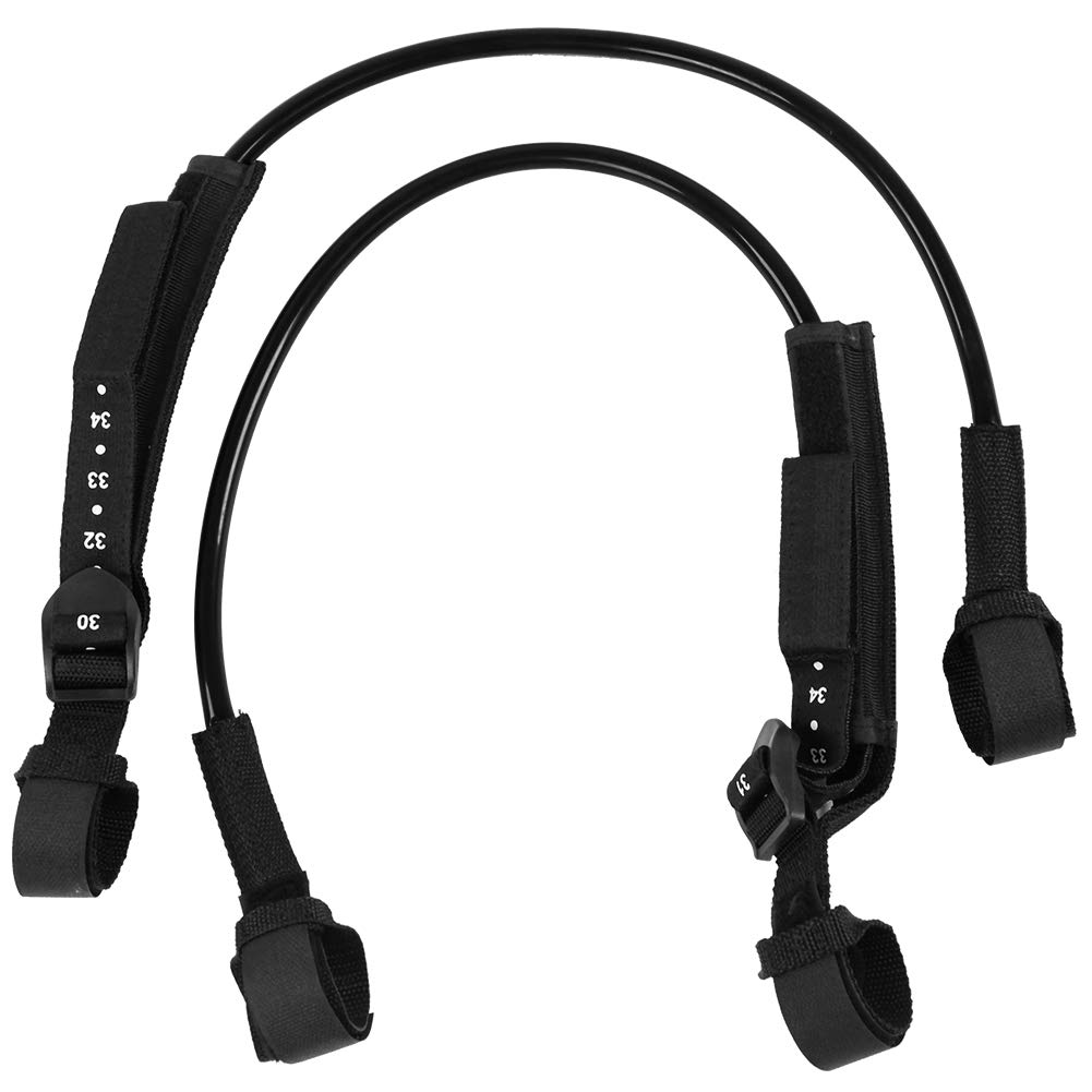 EVTSCAN Surfing Leash String,2PCS 28‑34inch Black Adjustable Safety Windsurfing Harness Lines,Leash Surfboard Surfing Accessory for Windsurfing Equipment(black)