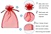 SumDirect 100Pcs 4x6inch Sheer Drawstring Organza Jewelry Pouches Wedding Party Christmas Favor Gift Bags (Red, 1 Count (Pack of 100))