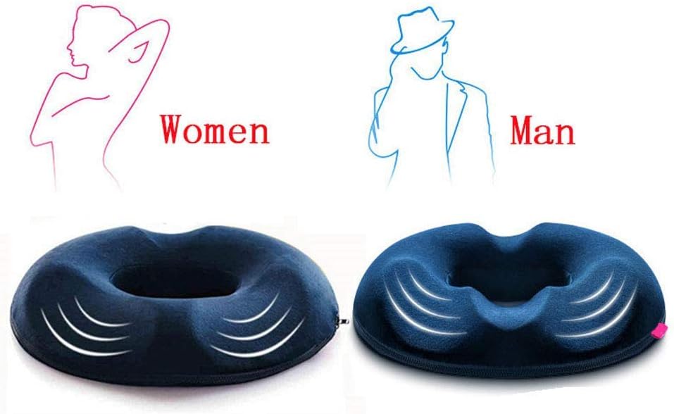 XHSP Donut Pillow Seat Cushion Memory Foam Pillow | Pain Relief for Hemorrhoid, Pregnancy Post Natal, Surgery, Sciatica and Relieves Tailbone Pressure by Pillow Palace: Home & Kitchen