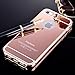 For iPhone 5 5s Case, Roybens Luxury Metal Air Aluminum Bumper Detachable + Mirror Hard Back Case 2 in 1 Cover Ultra-Thin Frame For Apple iPhone 5 5s - Retail Packaging(RoseGold)