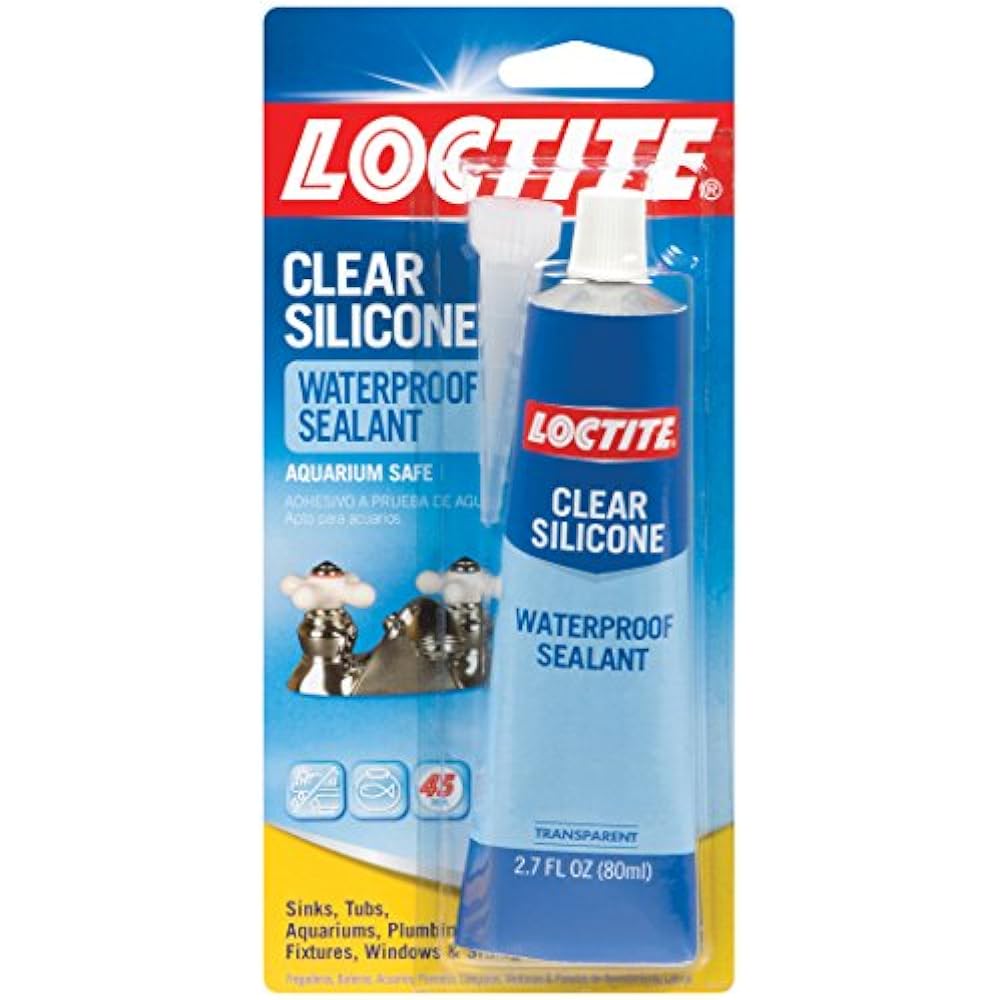 Clear Silicone Waterproof Sealant 2.7Oz Tube 908570 Loctite Water