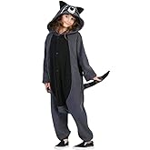 WOTOGOLD Animal Cosplay Costume Raccoon Unisex Adult Pajamas