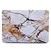 HDE MacBook Air 13 inch Case - Hard Shell Cover Keyboard Skin Fits Previous Generations A1466 A1369 (2008-2017) - White and Gold