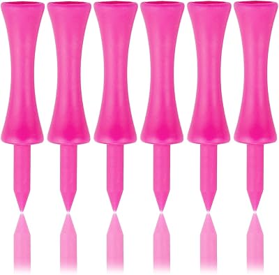 Zivisk Pink Golf Tees Plastic 57mm 100 Count Castle Tee 2-1/4 inch